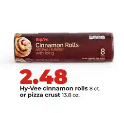 Hy-Vee Hy-Vee cinnamon rolls 8 ct. or pizza crust 13.8 oz offer
