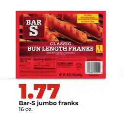 Hy-Vee Bar-S jumbo franks offer