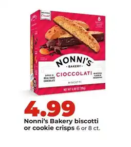 Hy-Vee Nonni's Bakery biscotti or cookie crisps offer