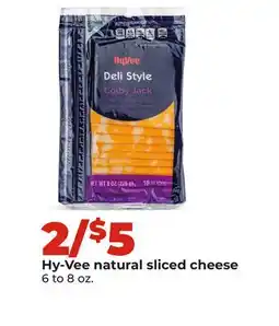 Hy-Vee Hy-Vee natural sliced cheese offer