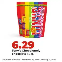 Hy-Vee Tony's Chocolonely chocolate offer