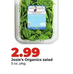 Hy-Vee Josie's Organics salad offer