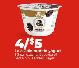 Hy-Vee Lala Gold protein yogurt offer