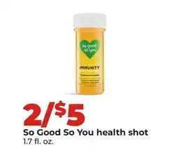Hy-Vee So Good So You health shot offer