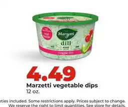 Hy-Vee Marzetti vegetable dips offer