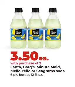 Hy-Vee Fanta, Barq's, Minute Maid, Mello Yello or Seagrams soda offer
