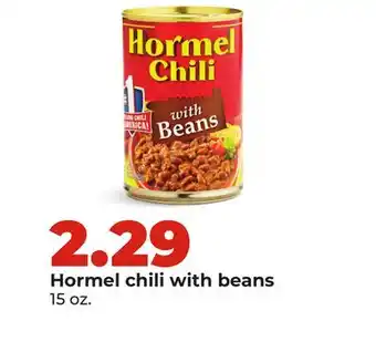 Hy-Vee Hormel chili with beans offer