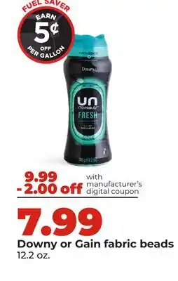 Hy-Vee Downy or Gain fabric beads offer