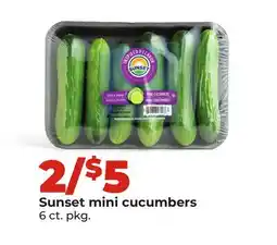 Hy-Vee Sunset mini cucumbers offer