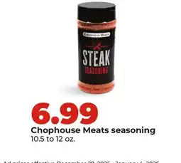 Hy-Vee Chophouse Meats seasoning offer