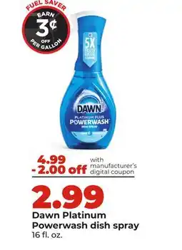 Hy-Vee Dawn Platinum Powerwash dish spray offer