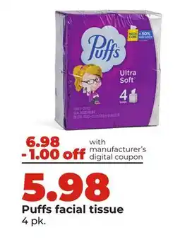 Hy-Vee Puffs facial tissue offer