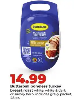 Hy-Vee Butterball boneless turkey breast roast offer