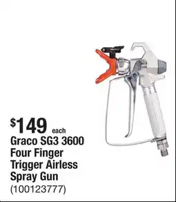 The Home Depot Graco SG3 3600 Four Finger Trigger Airless Spray Gun offer