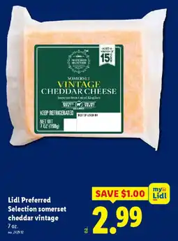Lidl Lidl Preferred Selection somerset cheddar vintage offer
