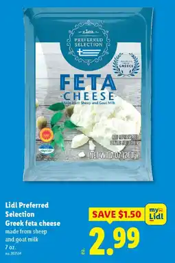 Lidl Lidl Preferred Selection Greek feta cheese offer