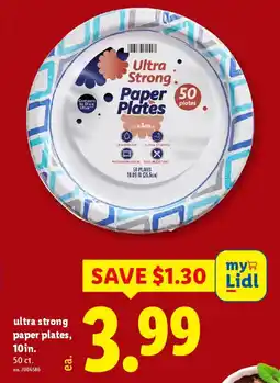 Lidl Ultra strong paper plates offer
