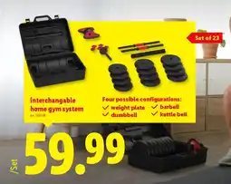 Lidl Interchangable home gym system offer