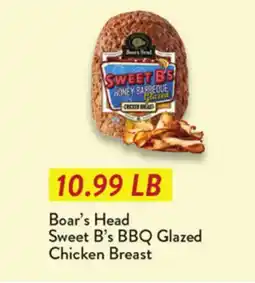 Fresh Thyme Boar's Head Sweet B' s BBQ Glazed Chicken Breast offer