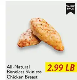 Fresh Thyme All - Natural Boneless Skinless Chicken Breast offer