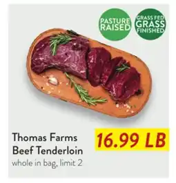 Fresh Thyme Thomas Farms Beef Tenderloin offer