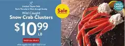 Fresh Thyme Wild Caught Snow Crab Clusters offer