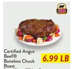 Fresh Thyme Certified Angus Beef Boneless Chuck Roast offer