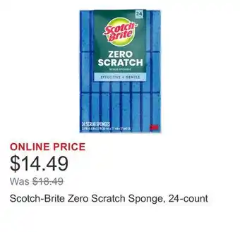 Costco Scotch-Brite Zero Scratch Sponge, 24-count offer