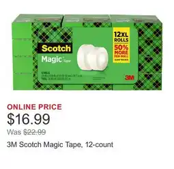 Costco 3M Scotch Magic Tape, 12-count offer