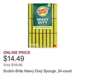 Costco Scotch-Brite Heavy Duty Sponge, 24-count offer
