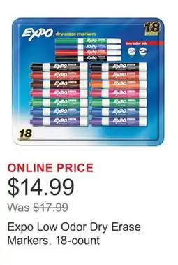 Costco Expo Low Odor Dry Erase Markers, 18-count offer