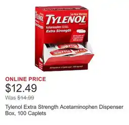 Costco Tylenol Extra Strength Acetaminophen Dispenser Box, 100 Caplets offer