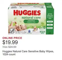 Costco Huggies Natural Care Sensitive Baby Wipes, 1024-count offer