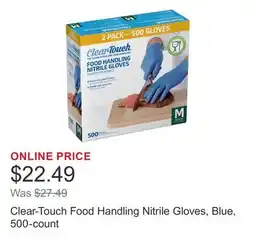 Costco Clear-Touch Food Handling Nitrile Gloves, Blue, 500-count offer