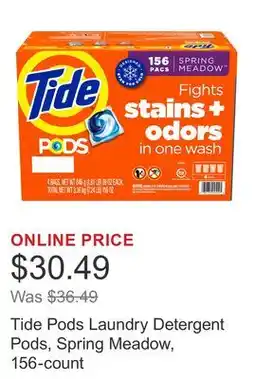 Costco Tide Pods Laundry Detergent Pods, Spring Meadow, 156-count offer