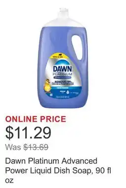 Costco Dawn Platinum Advanced Power Liquid Dish Soap, 90 fl oz offer