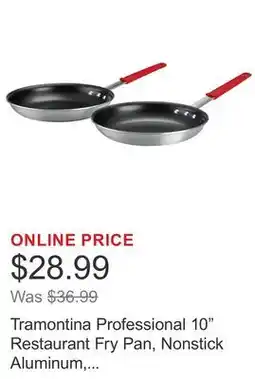 Costco Tramontina Professional 10 Restaurant Fry Pan, Nonstick Aluminum, 2 pk offer