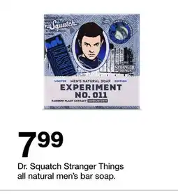 Target Dr. Squatch Stranger Things all natural men's bar soap offer