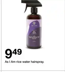 Target As I Am rice water hairspray offer