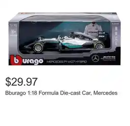 Costco Bburago 1:18 Formula Die-cast Car, Mercedes offer
