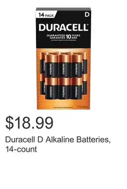 Costco Duracell D Alkaline Batteries, 14-count offer