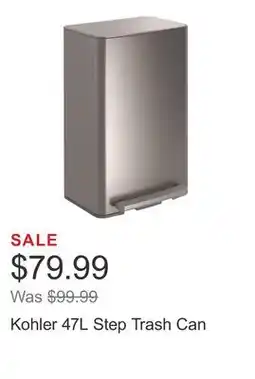 Costco Kohler 47L Step Trash Can offer