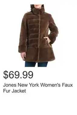 Costco Jones New York Women's Faux Fur Jacket offer