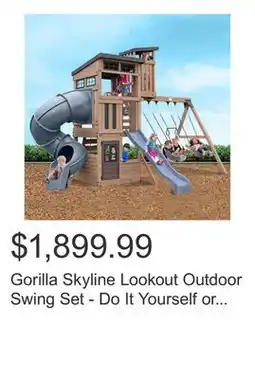 Costco Gorilla Skyline Lookout Outdoor Swing Set - Do It Yourself or Installed offer