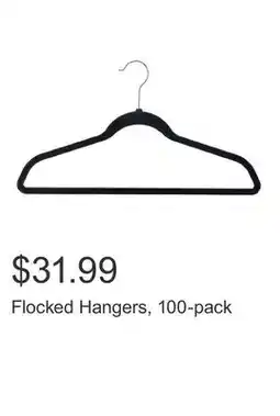 Costco Flocked Hangers, 100-pack offer