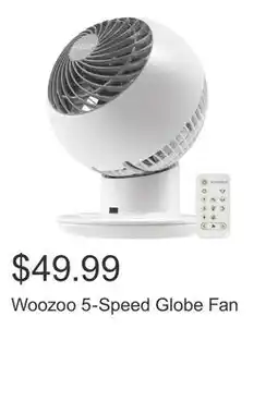 Costco Woozoo 5-Speed Globe Fan offer