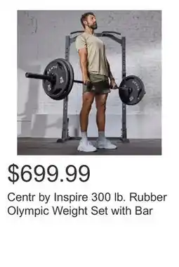 Costco Centr by Inspire 300 lb. Rubber Olympic Weight Set with Bar offer