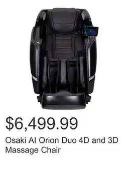 Costco Osaki AI Orion Duo 4D and 3D Massage Chair offer