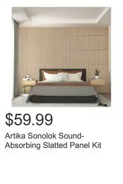 Costco Artika Sonolok Sound-Absorbing Slatted Panel Kit offer