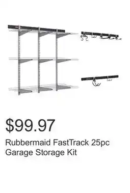 Costco Rubbermaid FastTrack 25pc Garage Storage Kit offer
